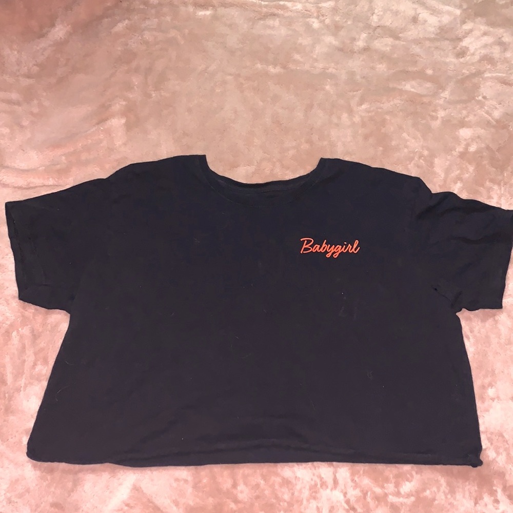 Basic black crop top